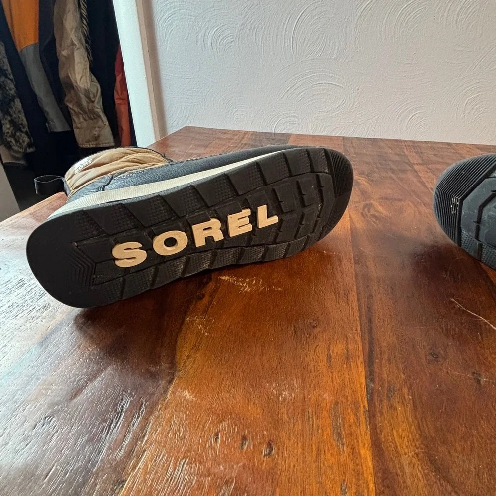 Sorel Whitney II Short Lace Boots Elk Black Waterproof Insulated US 6 NY3903-287